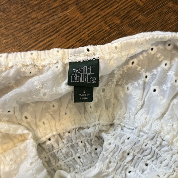 Wild Fable Eyelet White Crop Top - Picture 4 of 4